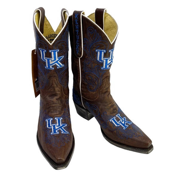 GAMEDAY BOOTS University Of Kentucky Wildcats NEW Embroidered Cowboy Boots - Picture 15 of 15